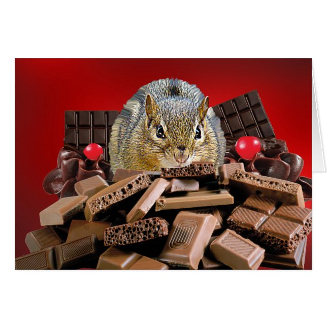 Sötaste dagen Chipmunk Hälsningskort (Framsidan Horizontal)
