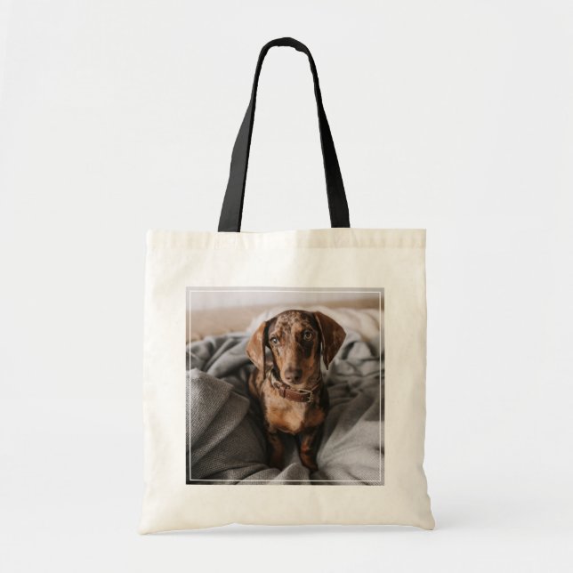 Sötaste djurungar | Choklad Dapple Dachshund Tygkasse (Framsidan)