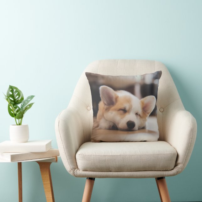 Sötaste djurungar | Sövande Corgi Kudde (Stol)