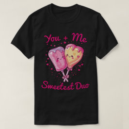Sötaste Duon - Sött Design för Glasspar i Kärlek T Shirt