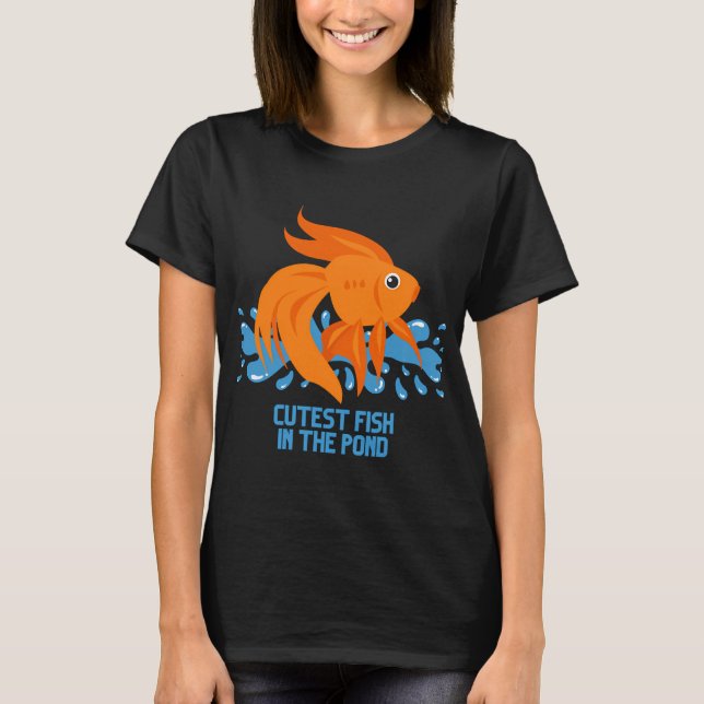Sötaste fisken i dammen t shirt (Framsida)
