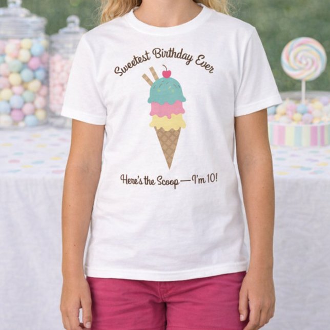 Sötaste födelsedagsfirande någonsin Glasskalas T Shirt (Skapare uppladdad)