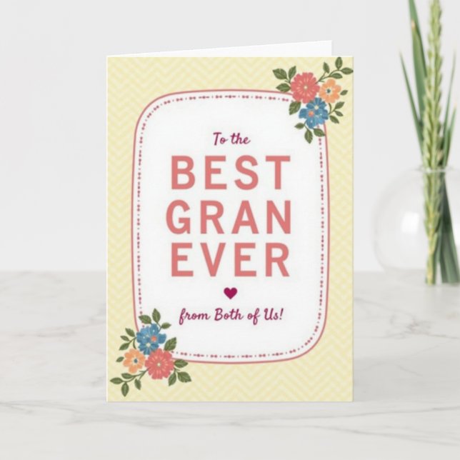 Sötaste Gran Blommiga Kort (Framsida)