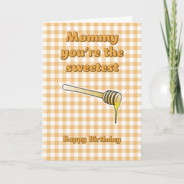 Sötaste honungsdipper Birthday Card Kort (Framsida)