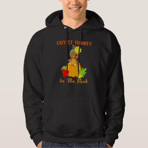 Sötaste kalkon i flocken Glad tacksägelsedag flick Hoodie