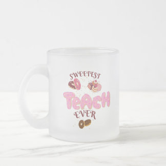 Sötaste Lärare Någonsin Söt Donut Kaffe Mugg