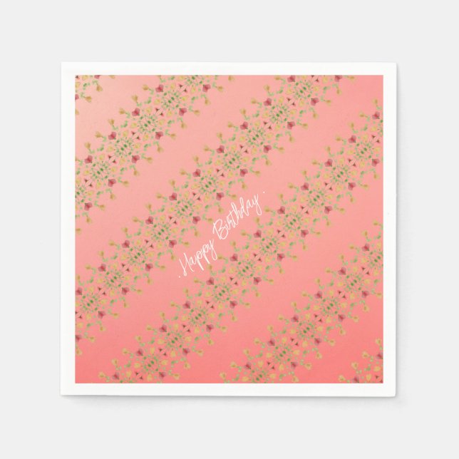 Sötaste lilla Blommigten Pappersservett (Framsidan)