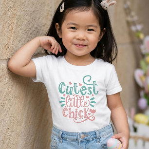 Sötaste lilla kyckling påsk t-shirt för barn