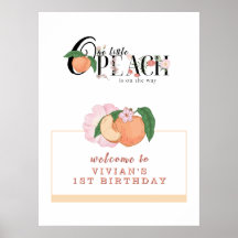 Sötaste lilla Peach Birthday Välkommen