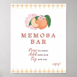 Sötaste lilla Peach Memosa Pub Sign Poster