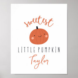 Sötaste lilla pumpa Anpassat namn Poster