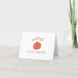 sötaste lilla pumpa Greeting Card söt Tack Kort