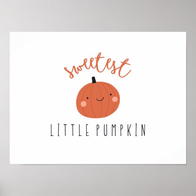 Sötaste lilla pumpa Poster Skriver digitalt (Framsidan)