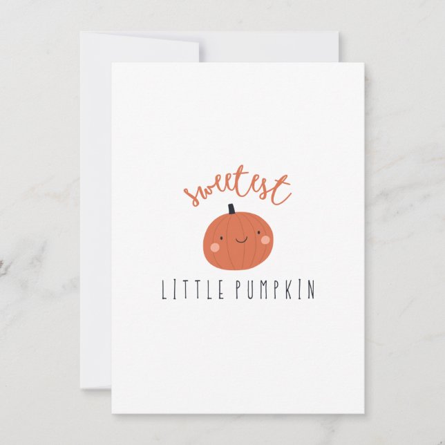 Sötaste lilla pumpkinbjudan. (Framsida)