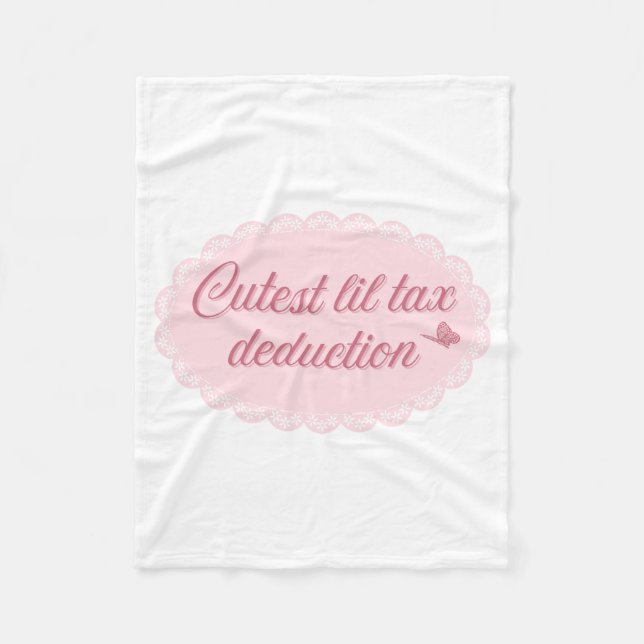 Sötaste lilla skatteavdrag – Rosa Whimsical Spets Fleecefilt (Framsidan)