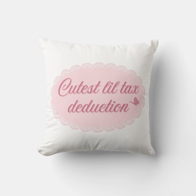 Sötaste Lilla Skattereduktion – Rosa Whimsical Spe Kudde (Framsida)