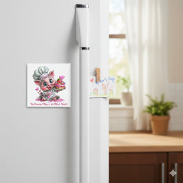 Sötaste Mamma Gris Kock Kylskåpsmagnet