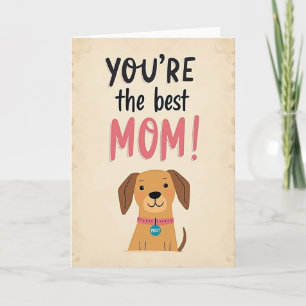 Sötaste mamma hund konstkort kort