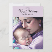 Sötaste mamma Känslosam mor och barn Välkomstkort