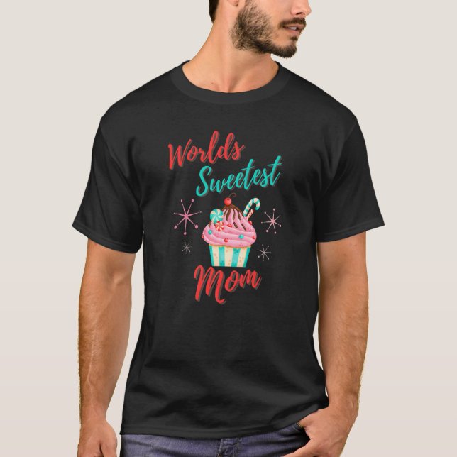 Sötaste Mamma-Mors dag-cupkaka T Shirt (Framsida)