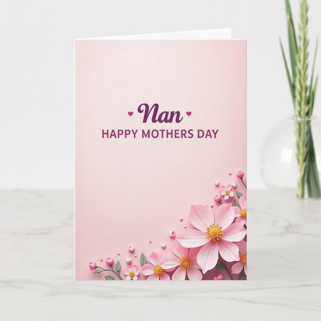 Sötaste mamma Morsdags blommiga kort (Framsida)