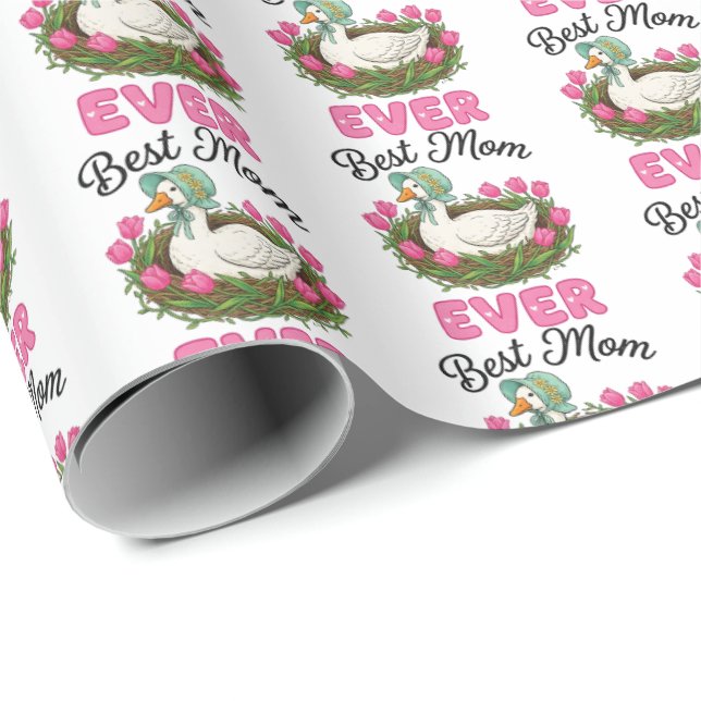Sötaste mamma någonsin gås Mors dag  Presentpapper (Rullad Hörn)