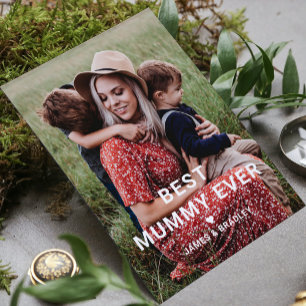 Sötaste MAMMA NÅGONSIN Hjärta Mors Dag Foto Helgkort