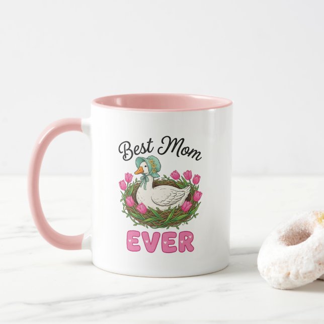 Sötaste mamma någonsin textkonst  mugg (Med munk)