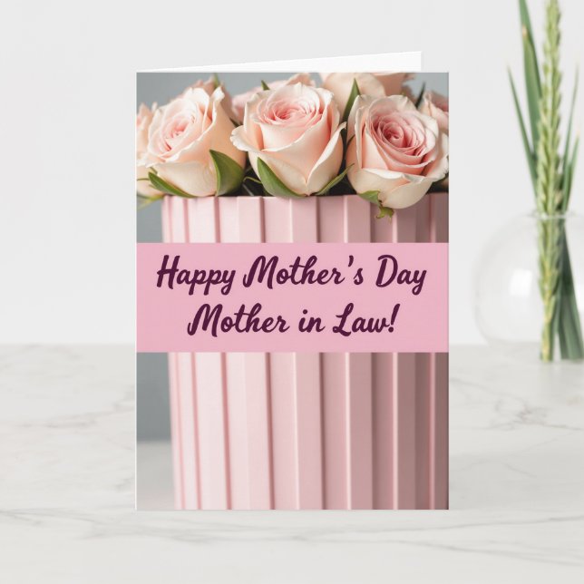 Sötaste mamma Rosa blomsterkort Kort (Framsida)