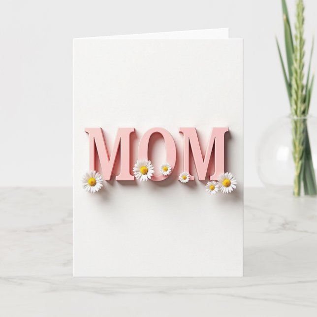 Sötaste mamma rosa brevkort kort (Framsida)