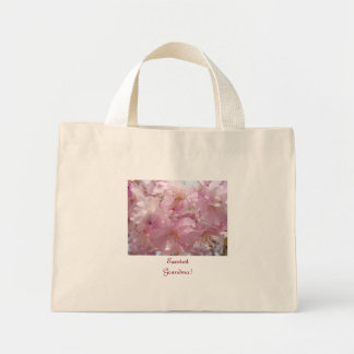 Sötaste mormor! Rosa blommande totebag-gåvor Mini Tygkasse
