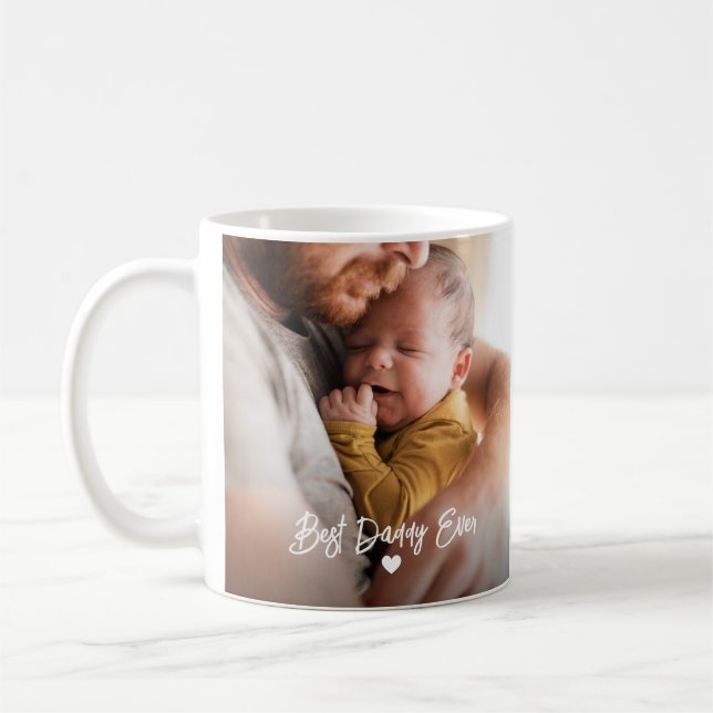 Sötaste Pappa Någonsin Foto Kaffemugg (Vänster)