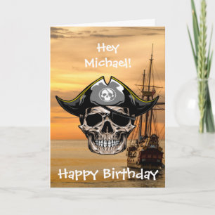 Sötaste Piratskepps Födelsedag Kort