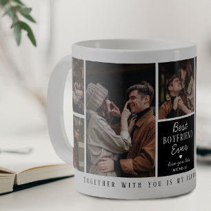 Sötaste "pojkvän" någonsin 7-foto collage kaffemugg