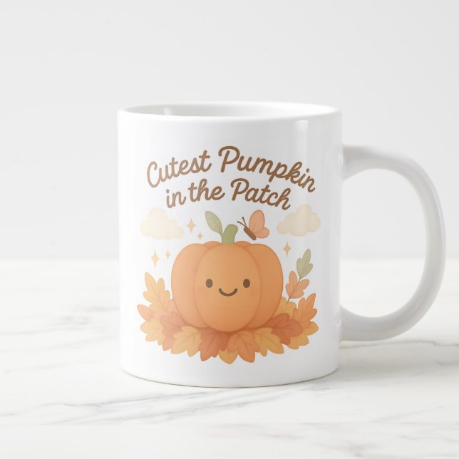 Sötaste pumpen i lapparken Pastell höst design Jumbo Mugg (Höger)