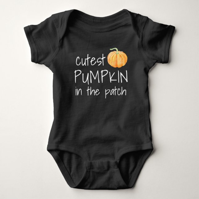 Sötaste pumpen i lappen Halloween T Shirt (Framsida)
