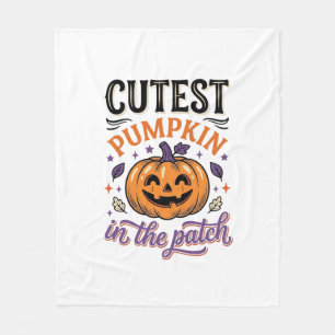 Sötaste pumpen i lappen Halloween tröja design Fleecefilt