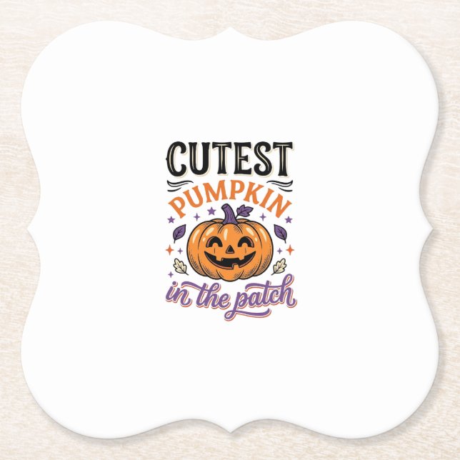Sötaste pumpen i lappen Halloween-tröja design Underlägg Papper (Framsida)