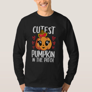 Sötaste pumpen i lappen Kid-flickor Halloween T-sh T Shirt