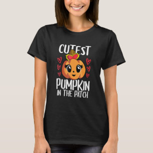 Sötaste pumpen i lappen Kid-flickor Halloween T-sh T Shirt
