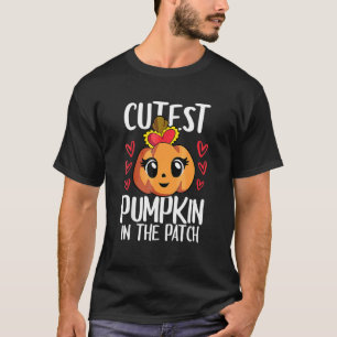 Sötaste pumpen i lappen Kid-flickor Halloween T-sh T Shirt