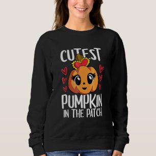 Sötaste pumpen i lappen Kid-flickor Halloween T Shirt
