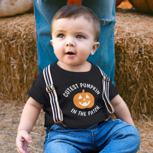 Sötaste pumpen i lappen pojkars Halloween T Shirt