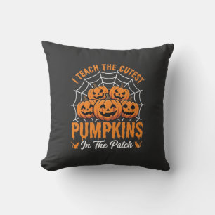 Sötaste pumporna i lapparken lärare Halloween_1 Kudde