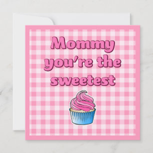 Sötaste Rosa Cupcake Kort