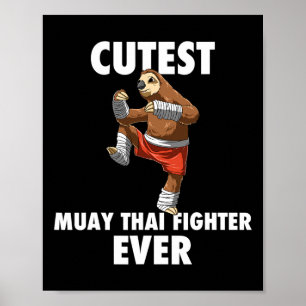 Sötaste Sengångarboxaren någonsin - Muay Thai Kick Poster