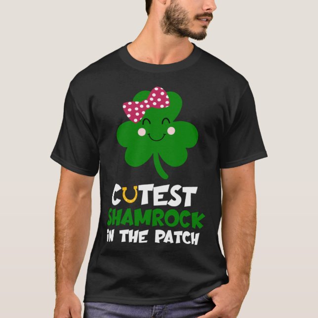 Sötaste Shamrock I Plåstret St Patricks Day Barn  T Shirt (Framsida)