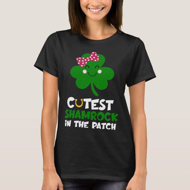 Sötaste Shamrock I Plåstret St Patricks Day Barn  T Shirt (Framsida)