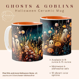 Sötaste Spöken och Gubbar Halloween Keramik Mugg