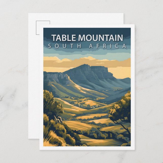 Sötaste Ställe Bord-berget i södra Afrikan Vykort (Fram/baksida)